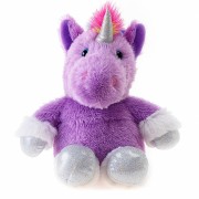 Peluche licorne violette avec Bouillotte de Tourmaline, 35 cm