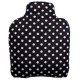 Bouillotte micro-ondes Noir à pois, forme bouteille