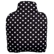 Bouillotte micro-ondes Noir à pois, forme bouteille
