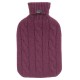 Bouillotte à eau Cachemire Bordeaux 2l - 32 cm