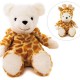Bouillotte Peluche Ours déguisé en Girafe, Déhoussble