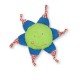 Bouillotte soleil vert et bleu pour bébé aux noyaux de cerise - 25 cm