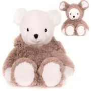 Bouillotte Peluche Duo Souris et Ours avec capuche