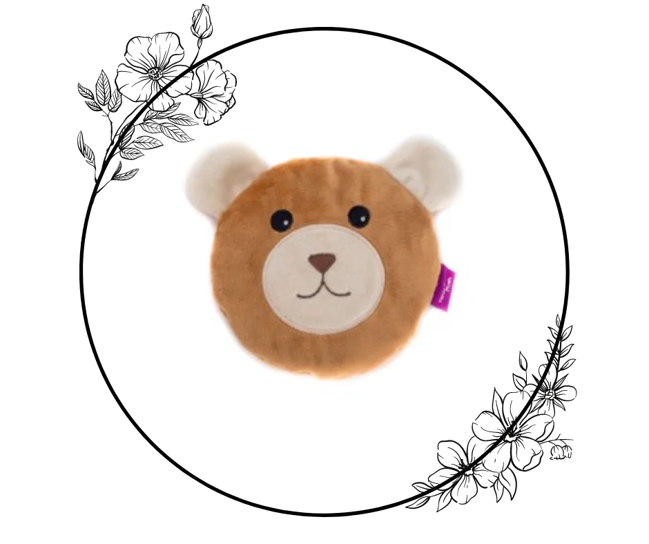 Bouillotte tête d'ours pour bébé 15 cm déhoussable