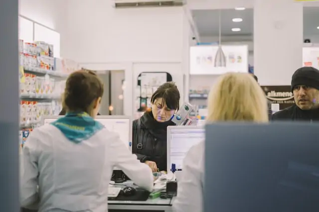 Vente sur comptoir de pharmacie