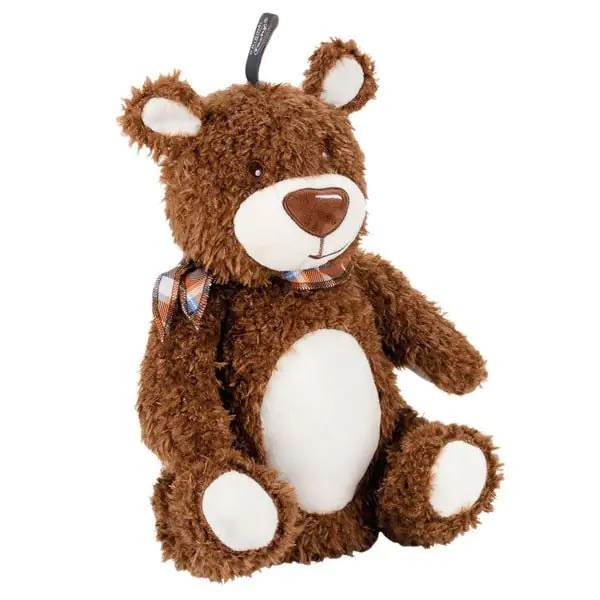 Peluche bouillotte à eau ours brun avec bandeau - 35 cm