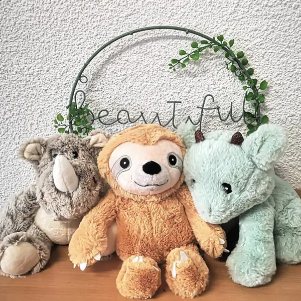 Peluche Bouillotte Teddy nounours - Warmies - Peluche bouillotte  micro-ondes naturelle