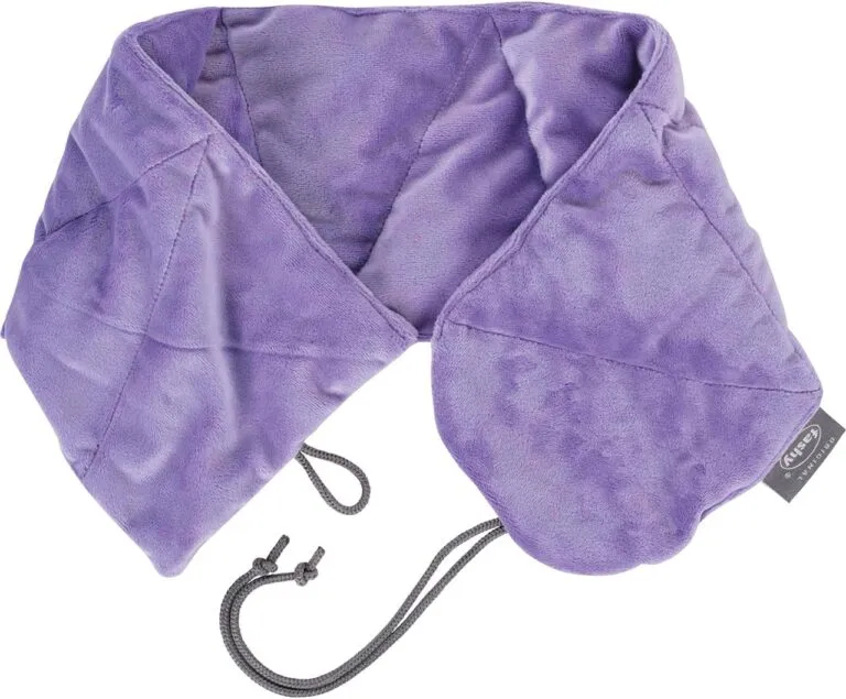 Coussin de nuque avec housse moelleuse, garnissage pépins de raisin, 64 x 14,5 cm, lilas Fashy