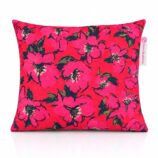 Bouillotte florale rose coussin noyaux de cerises 24×26 cm coton