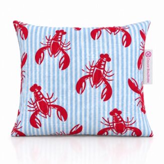 bouillotte aux noyaux de cerise coussin homards rouges