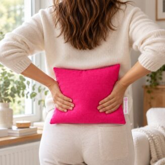 bouillotte aux noyaux de cerise coussin rose fuschia