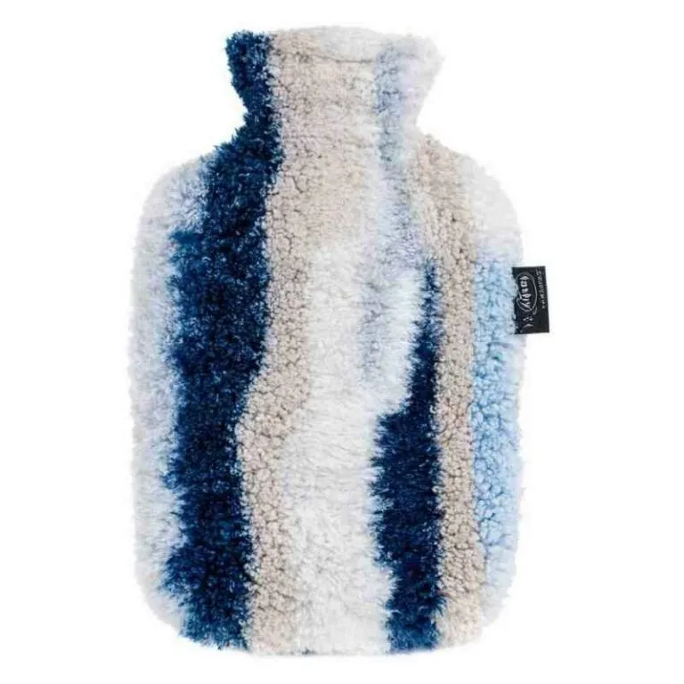 Bouillotte à eau en thermoplastique de qualité supérieure 2,0 L avec housse peluche 