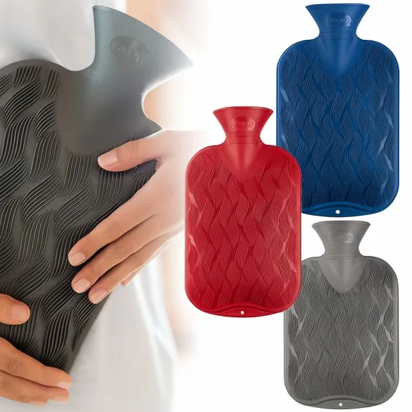 Bouillotte à eau Qualité Supérieure Thermo-Résistante 2l - 32 cm - Douce Bouillotte