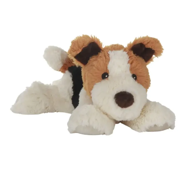 Peluche Bouillotte Chien Terrier Allongé Habibi Plush