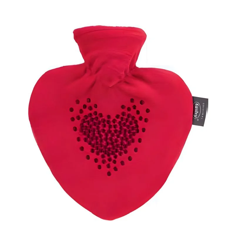 Bouillotte Coeur et sa housse rouge, 0,7 litre - Douce Bouillotte