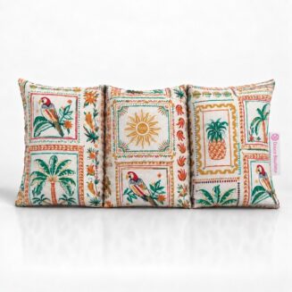 bouillotte motif tropical aux graines de cerise fabrication francaise